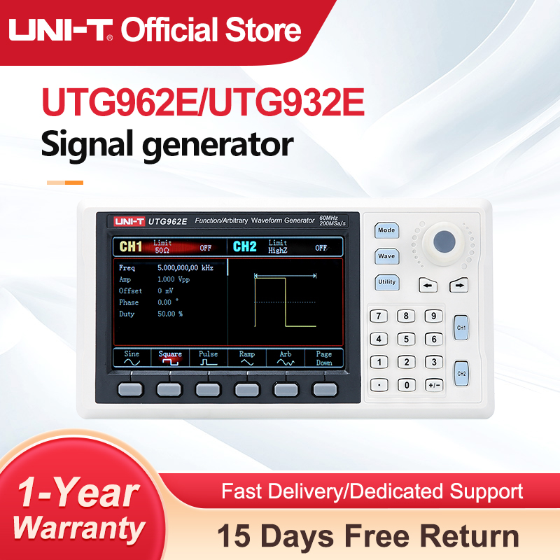 UNI-T UTG932 UTG962 Chức Năng  - đánh giá và giá Dual Channel Arbitrary Waveform Function Generator 60Mhz
